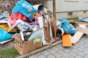 Junk and unwanted items removed during a cleanup service.